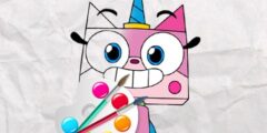 Unicorn Kitty Coloring Book